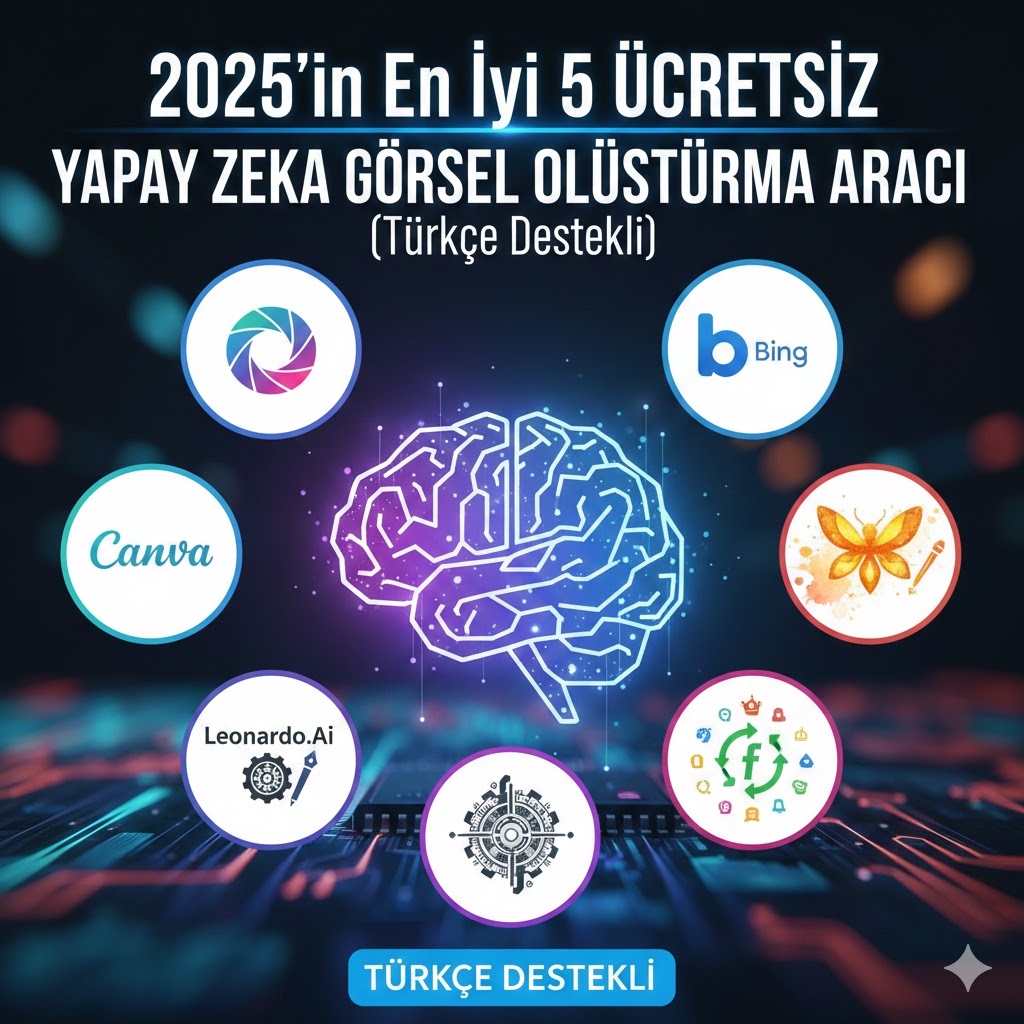 2025'in En İyi 5 Ücretsiz Yapay Zeka Görsel Oluşturma Aracı
